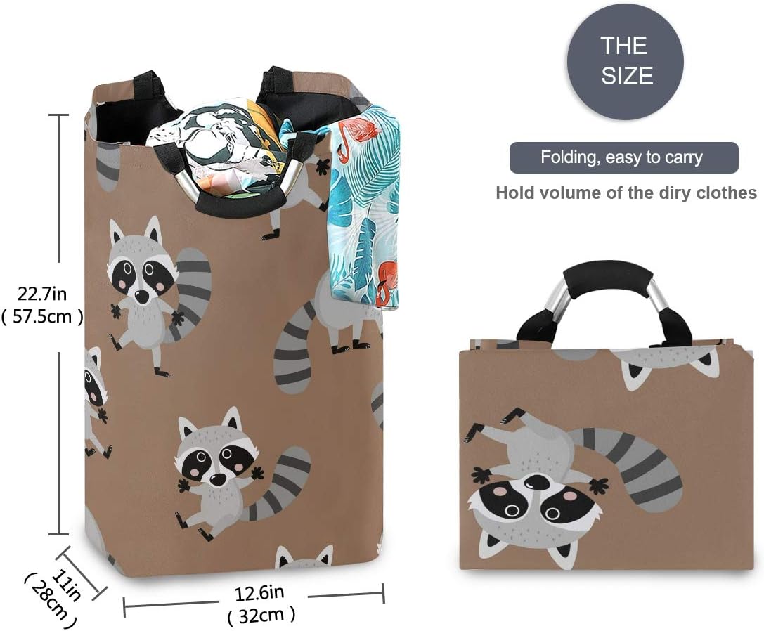 MOYYO Animal Cute Raccoon Laundry Basket - Durable Collapsible Organizer
