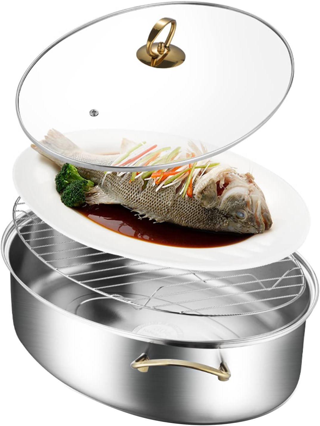 Stainless Steel Elliptical Roaster