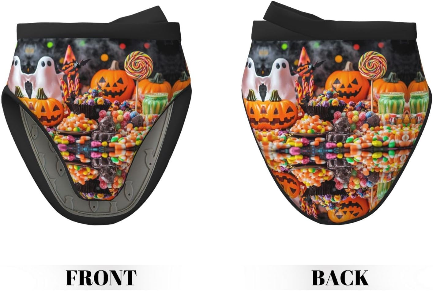 Halloween Mini Oven Mitts - Heat-Resistant Pumpkin Shape Kitchen Gloves