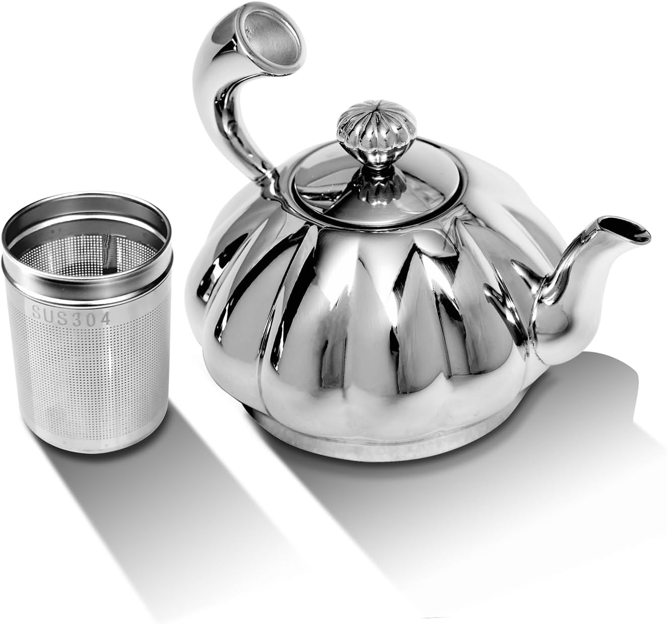 Pumpkin-Style Stainless Steel Tea Kettle Small Durable for Coffee Tea