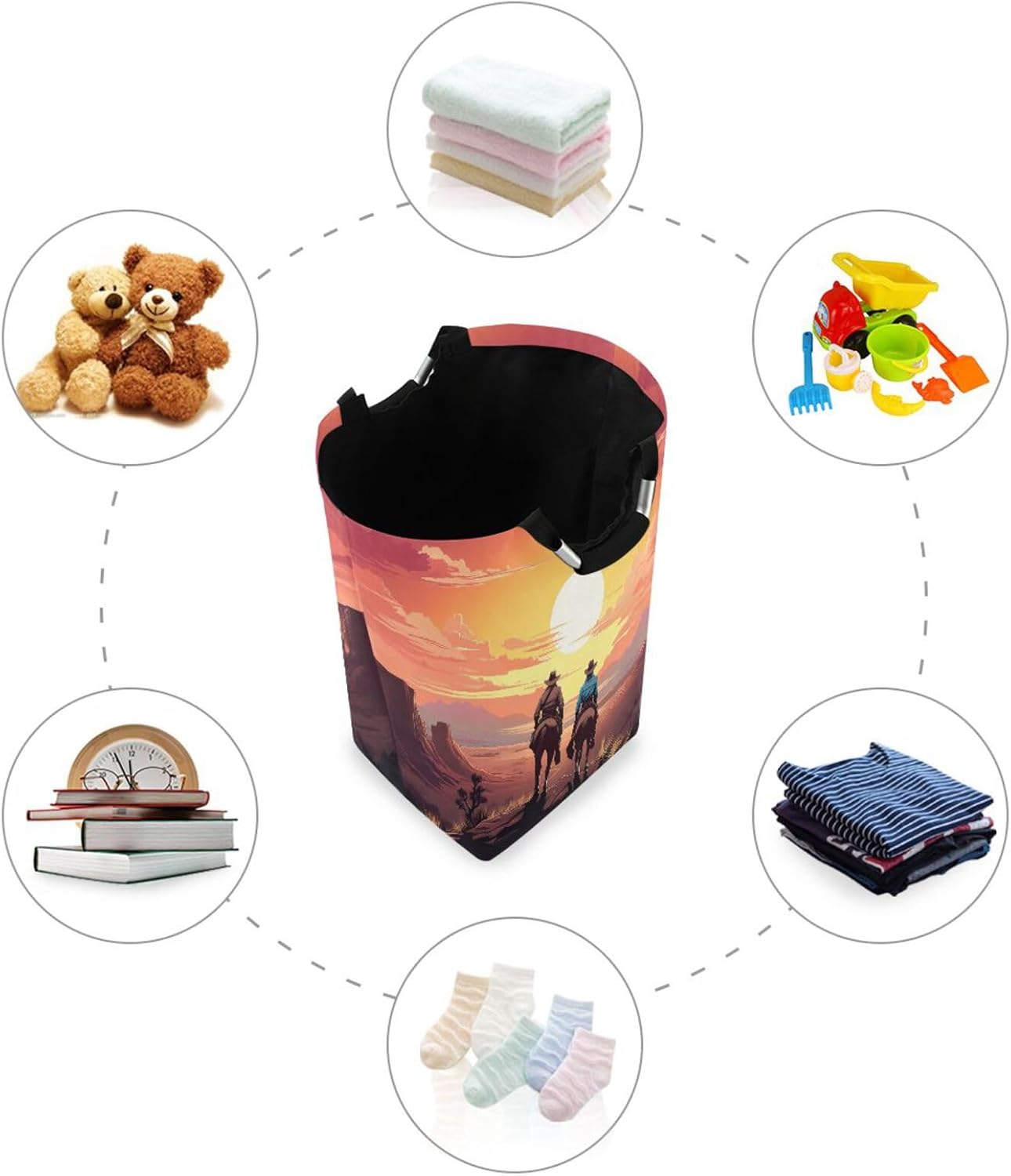 Collapsible Laundry Basket Large Waterproof with Handle Kigai