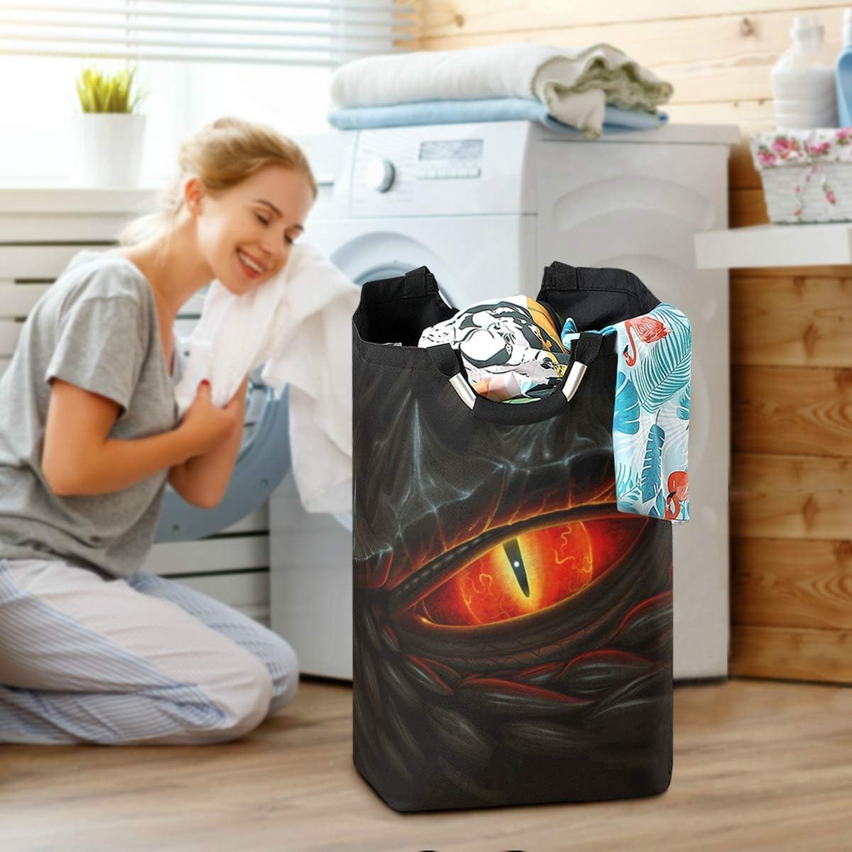 MOYYO Foldable Laundry Basket with Handle