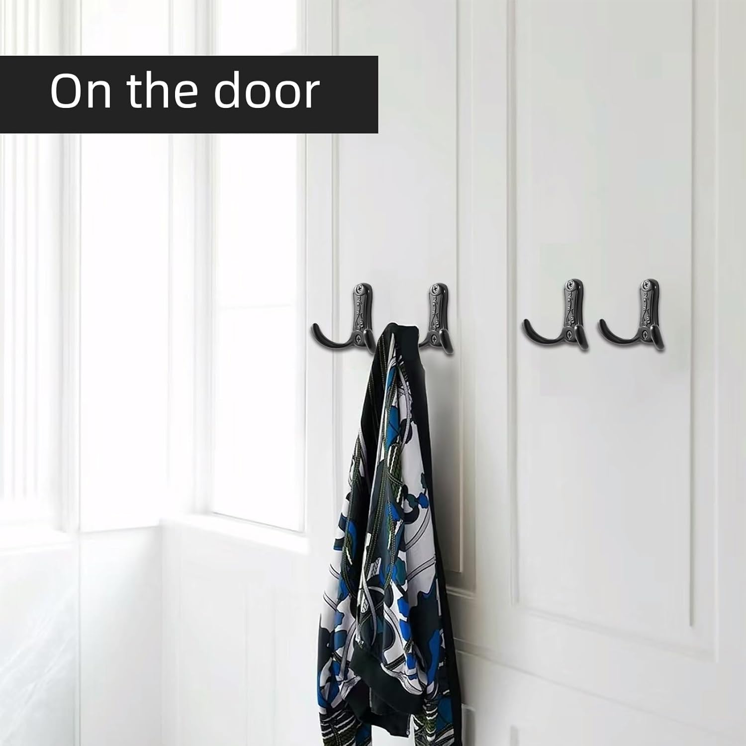 5-Piece Heavy Duty Brass Coat Hooks Durable Easy to Install