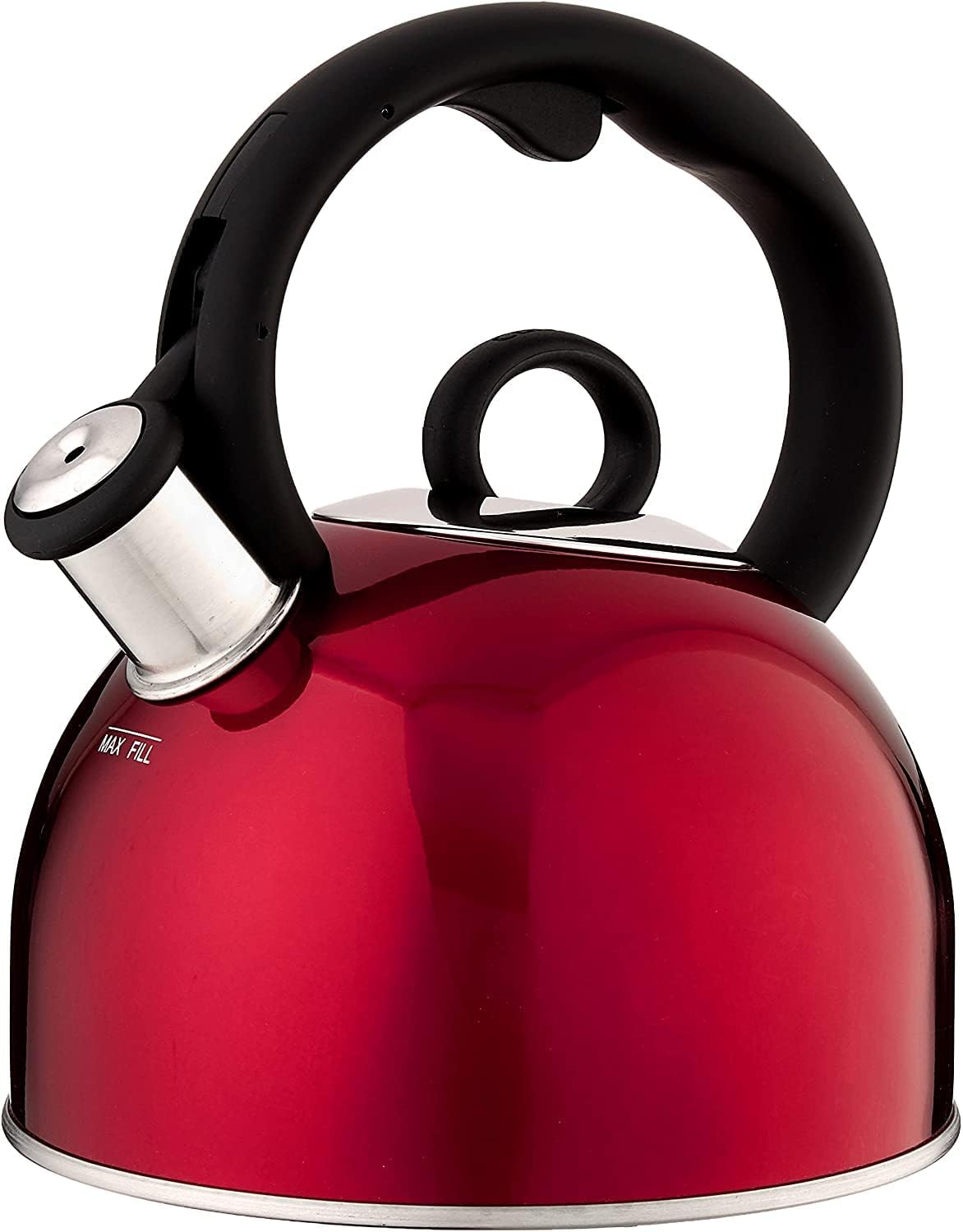 2-Quart Metallic Red Tea Kettle