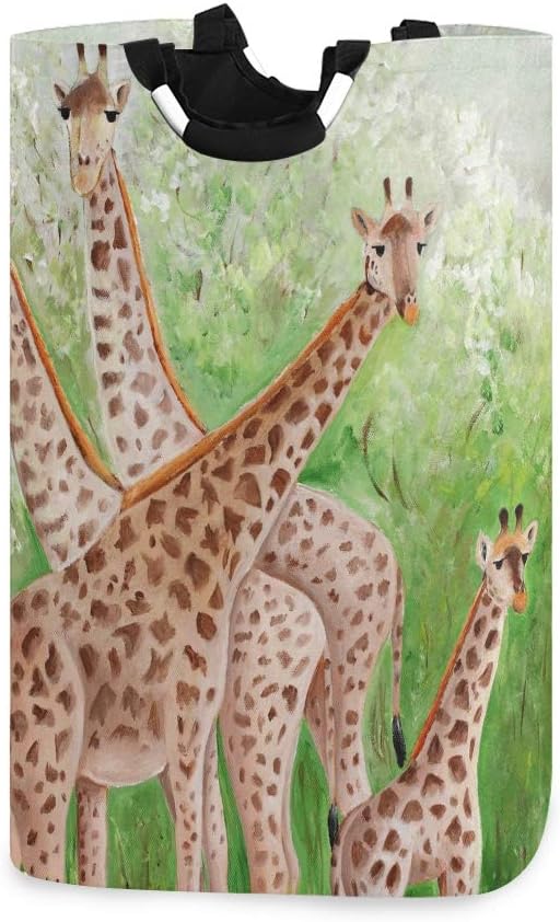 Collapsible Laundry Basket - MOYYO Beautiful Giraffes Design