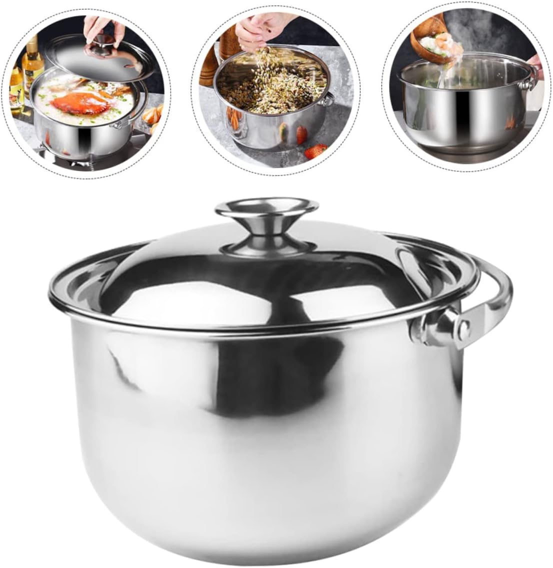 MOTHNURStainless Steel Mixing Bowls Set with Lid for Cooking