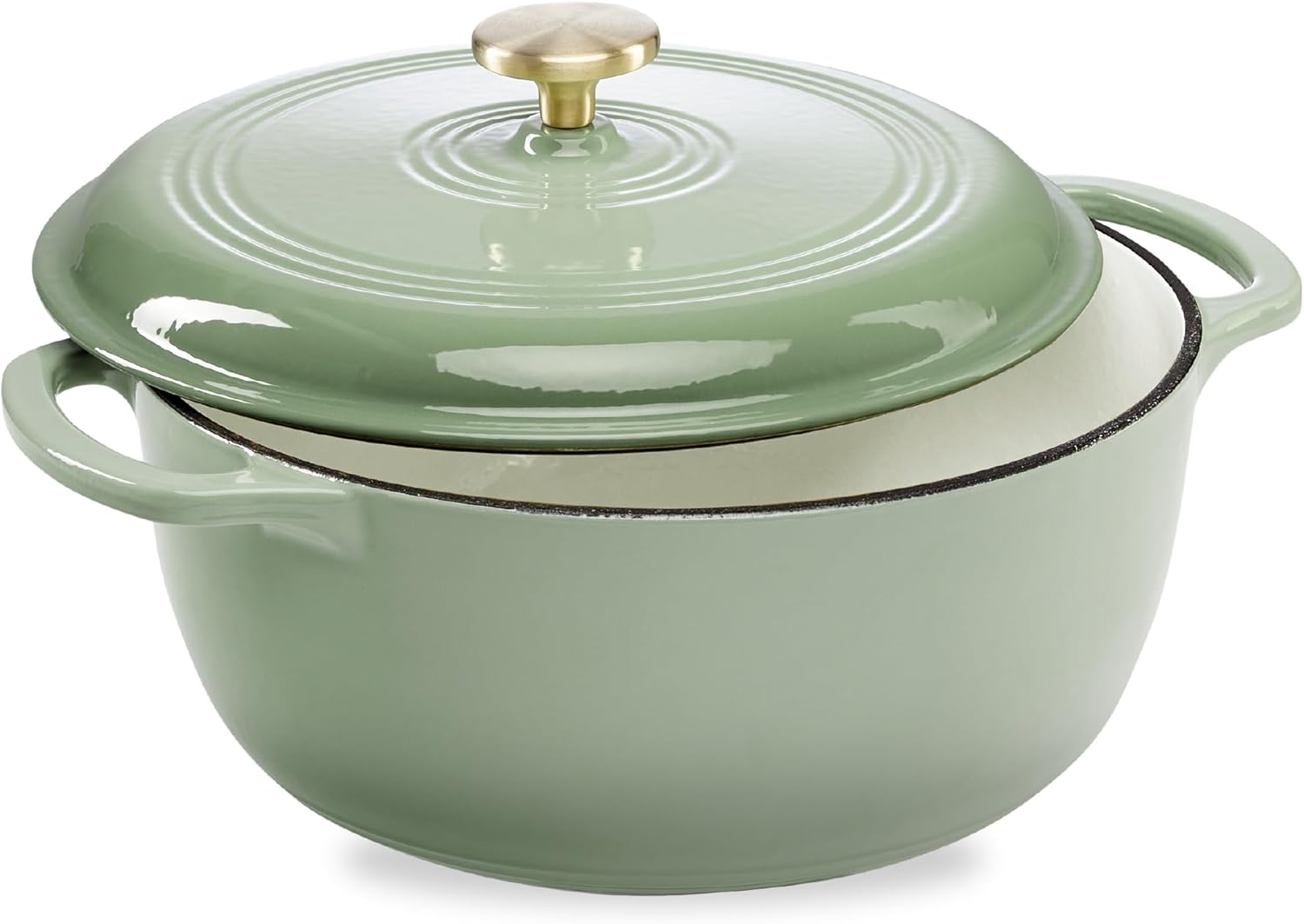 6 Quart Cast-Iron Dutch Oven Sage Green