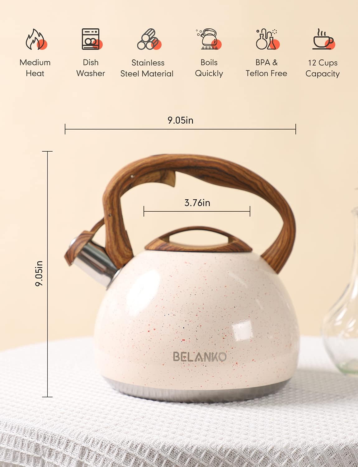 27 Quart Stainless Steel Tea Kettle
