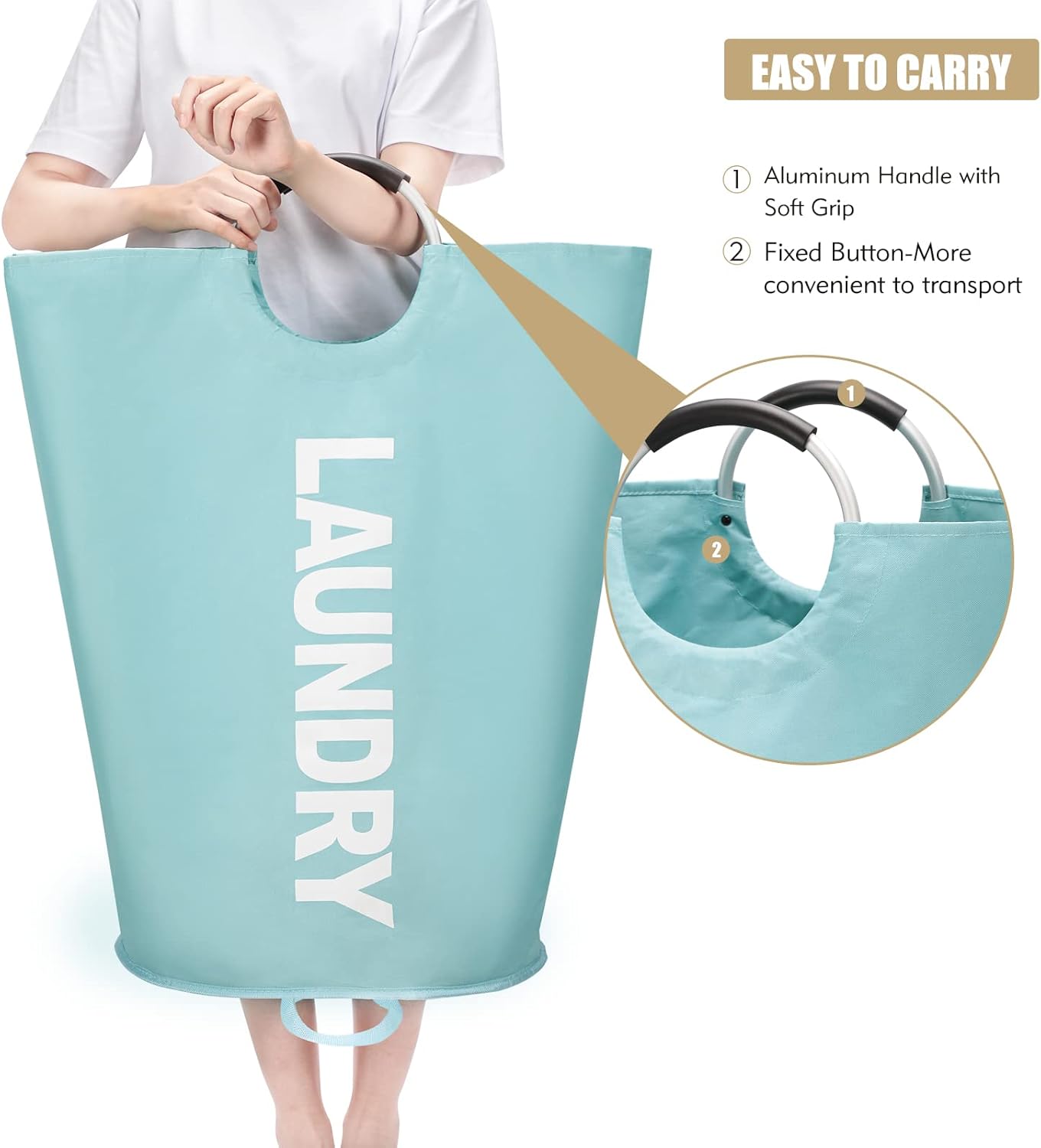 Maxsilan90L Large Laundry Basket
