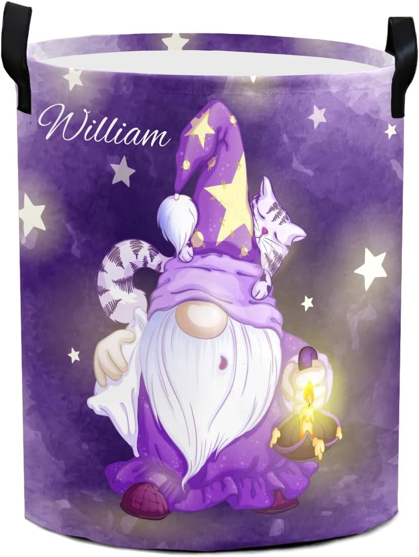 Starry Star Gnome Waterproof Folding Laundry Basket