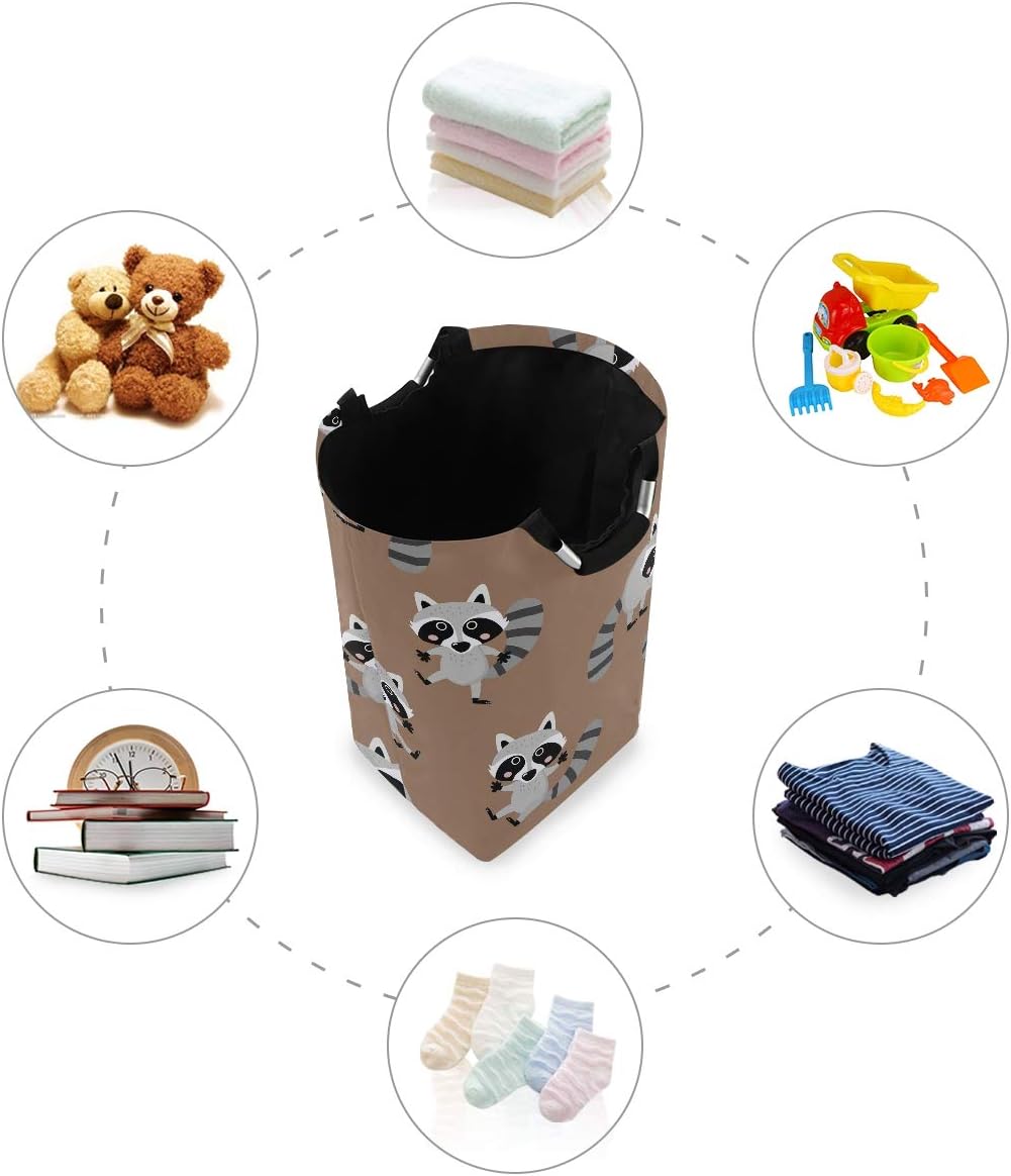 MOYYO Animal Cute Raccoon Laundry Basket - Durable Collapsible Organizer