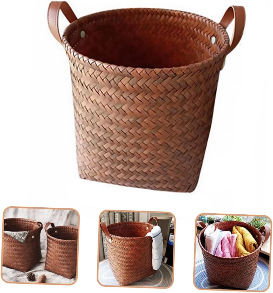 Versatile Wicker Storage Basket For Cars Toys Laundry