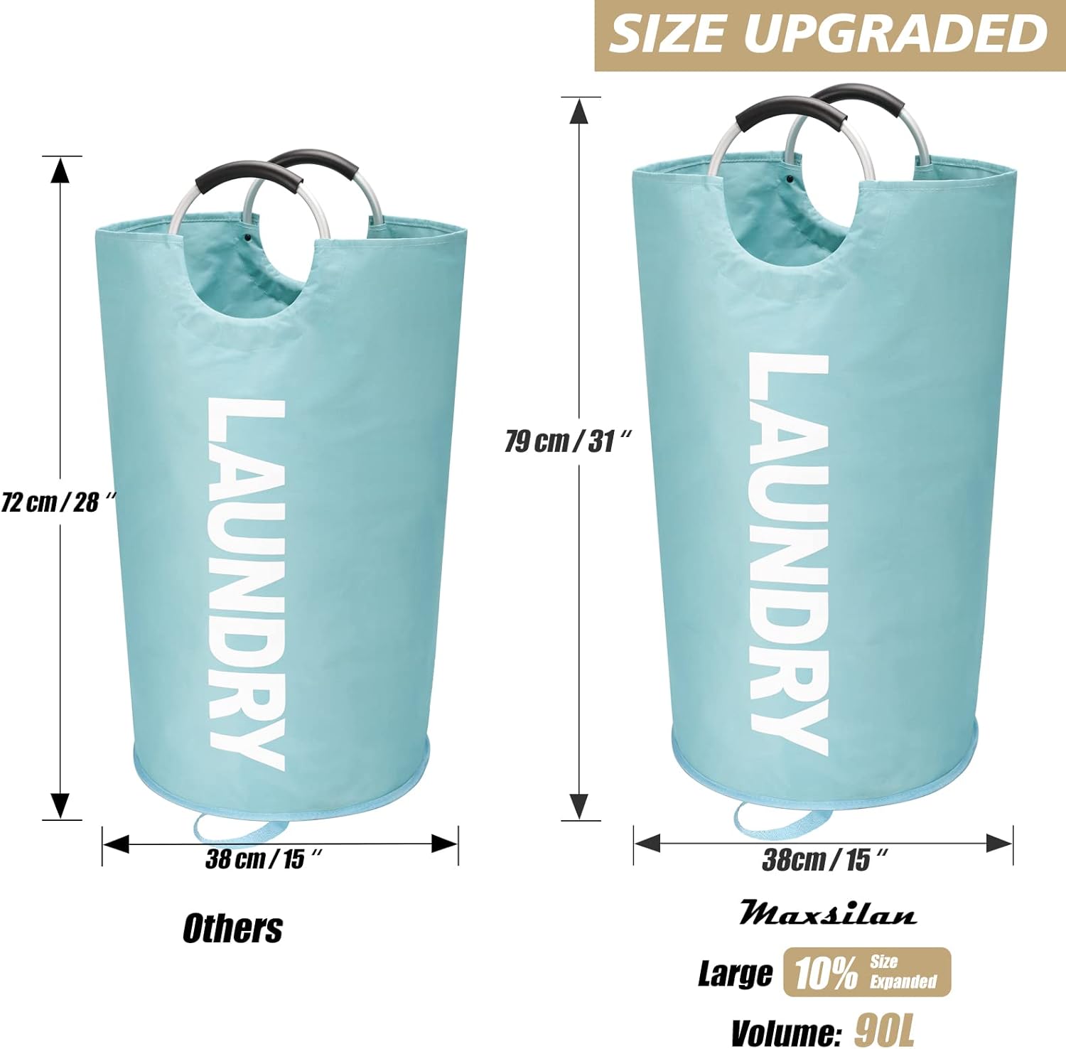 Maxsilan90L Large Laundry Basket