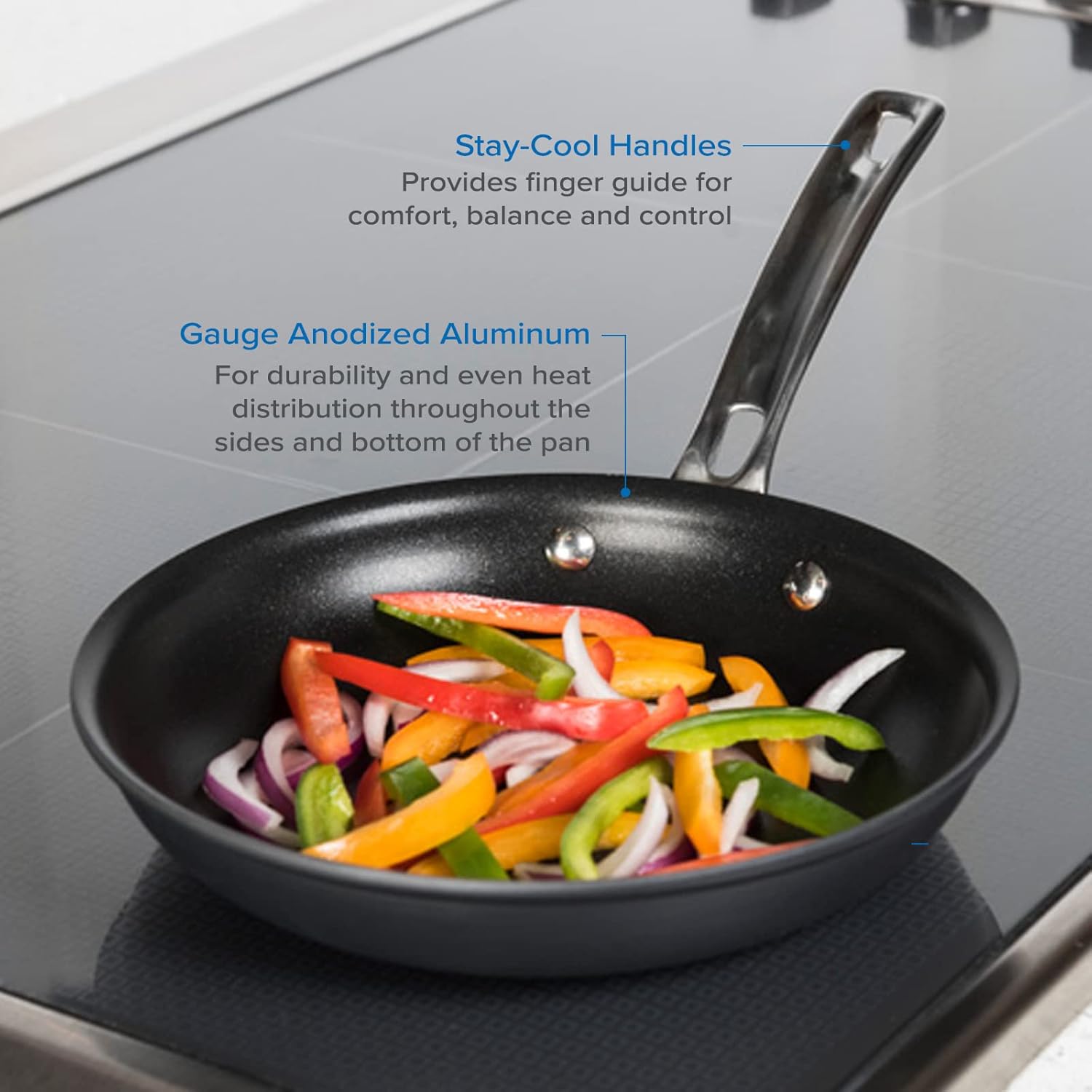 Viking 8 Inch Non-Stick Frying Pan Hard Anodized Gray