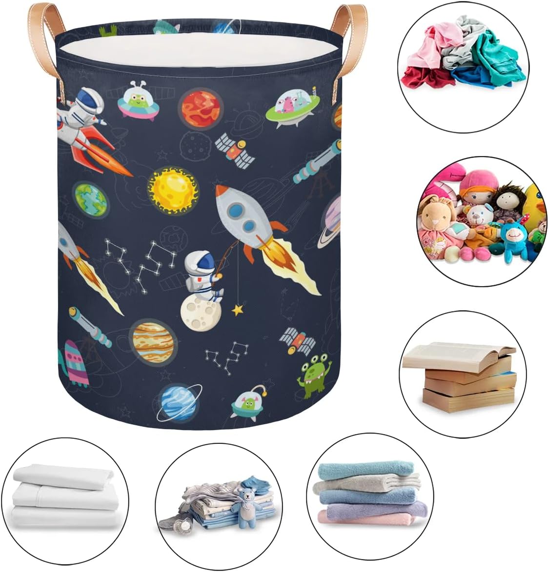 Large Laundry Basket - Collapsible Tall Storage Bin for Kids 70L Capacity