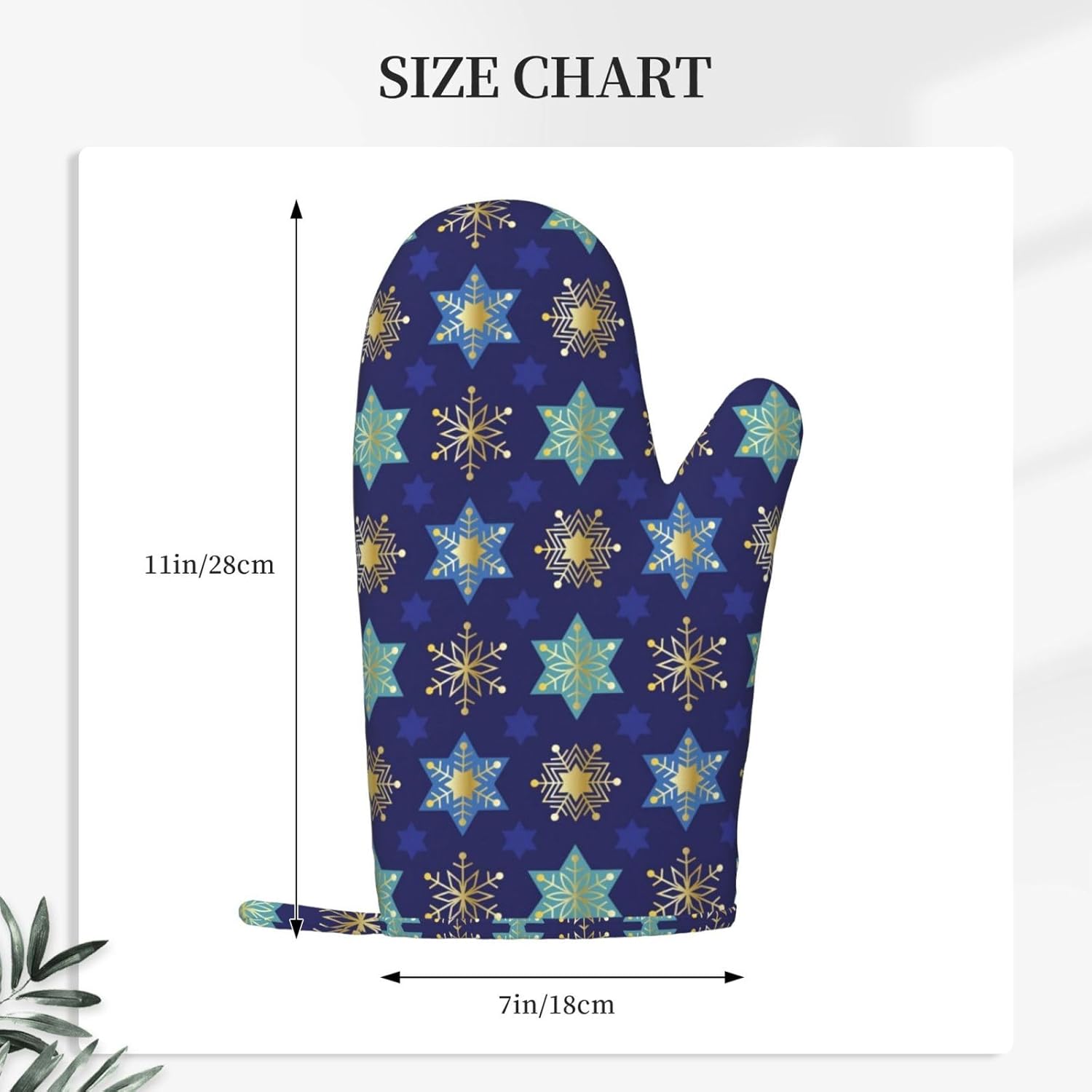 Happy Hanukkah Silicone Oven Mitts