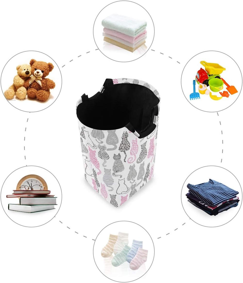 Susiyo Foldable Laundry Basket with Handles for Kids and Home Storage
