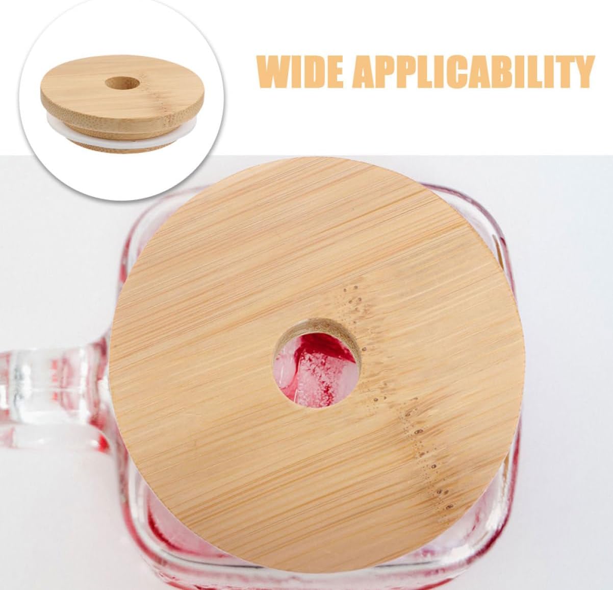 Luxshiny 6-Pack Wooden Mason Jar lids