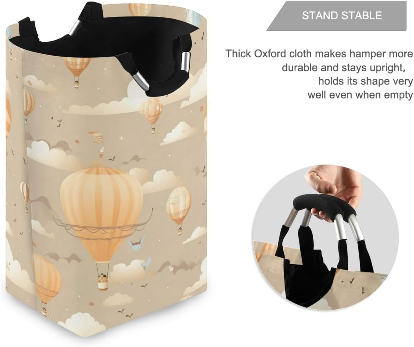 Kigai Collapsible Laundry Basket with Handles Large Waterproof Perfect for Storage