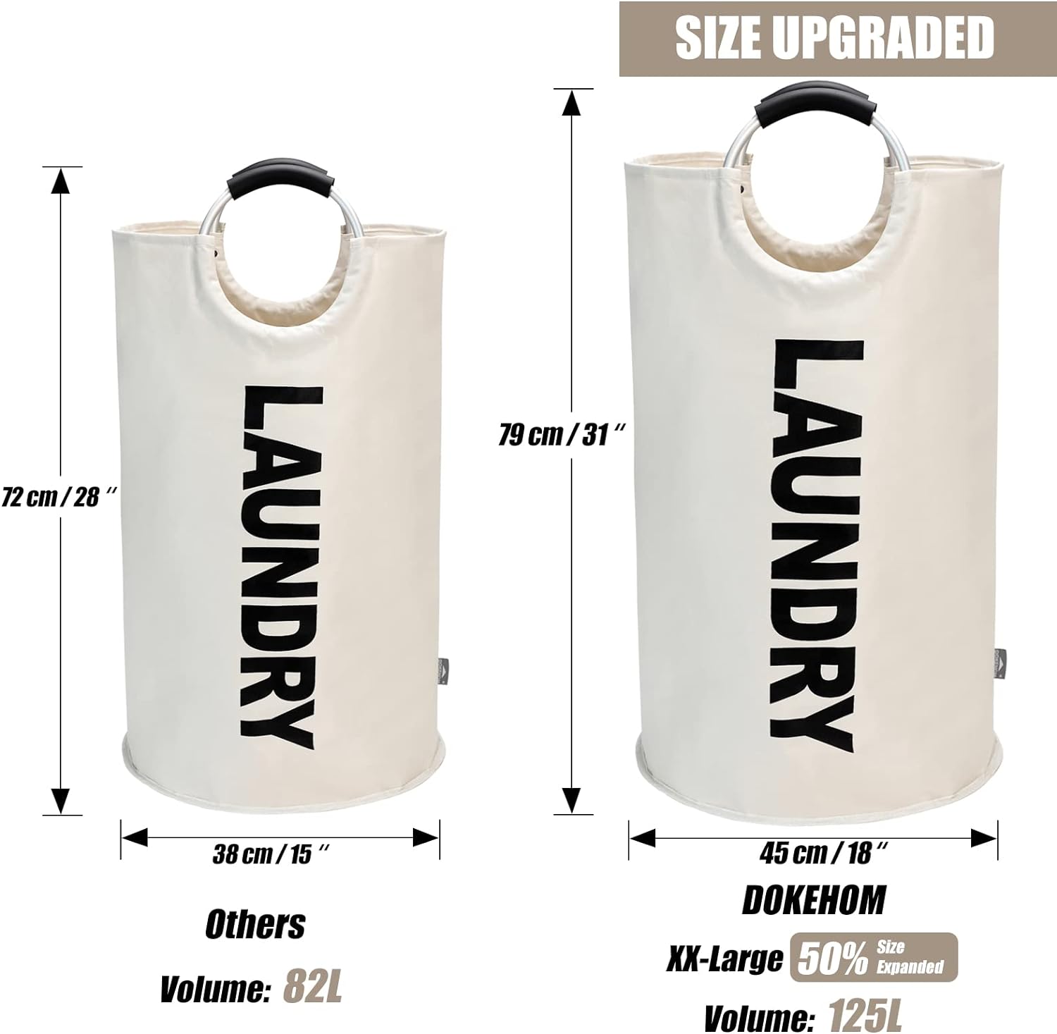 Collapsible Folding Full-Load Hamper for Freestanding