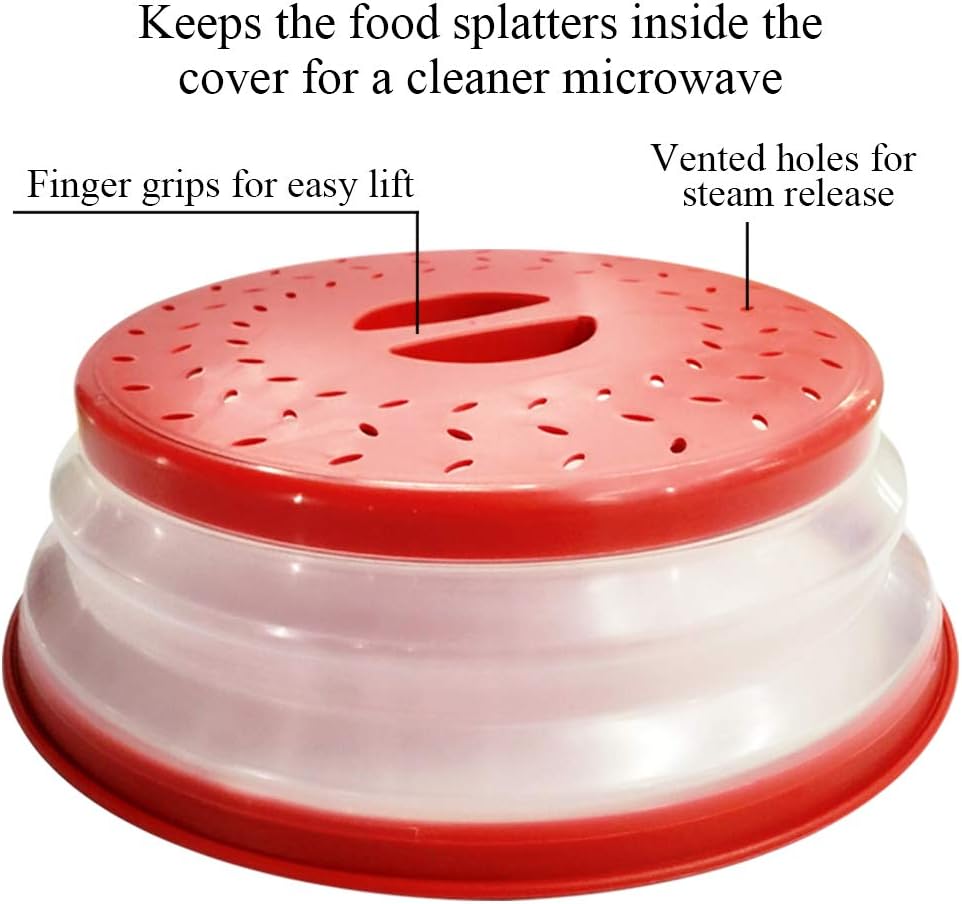 BPA-Free Microwave Plate Cover with Steam Vent for Fruit More