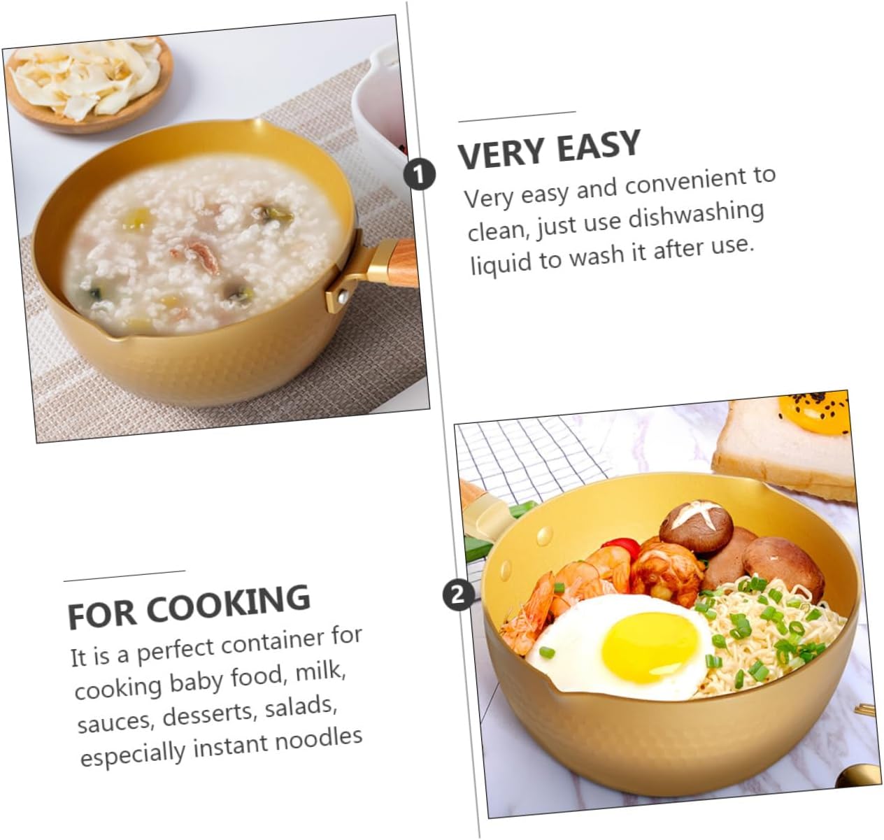 Mikinona Snow Pan Pans Small Cooking Pot Aluminum Alloy Kitchen Essential