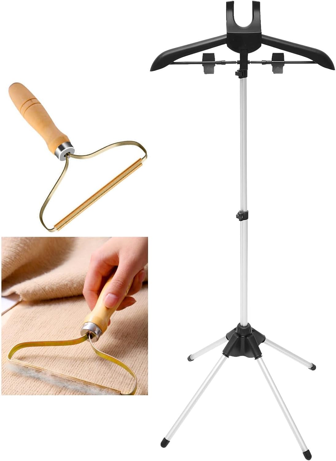 Generic Foldable Collapsible garment hanger bracket adjustable height made of durable materials