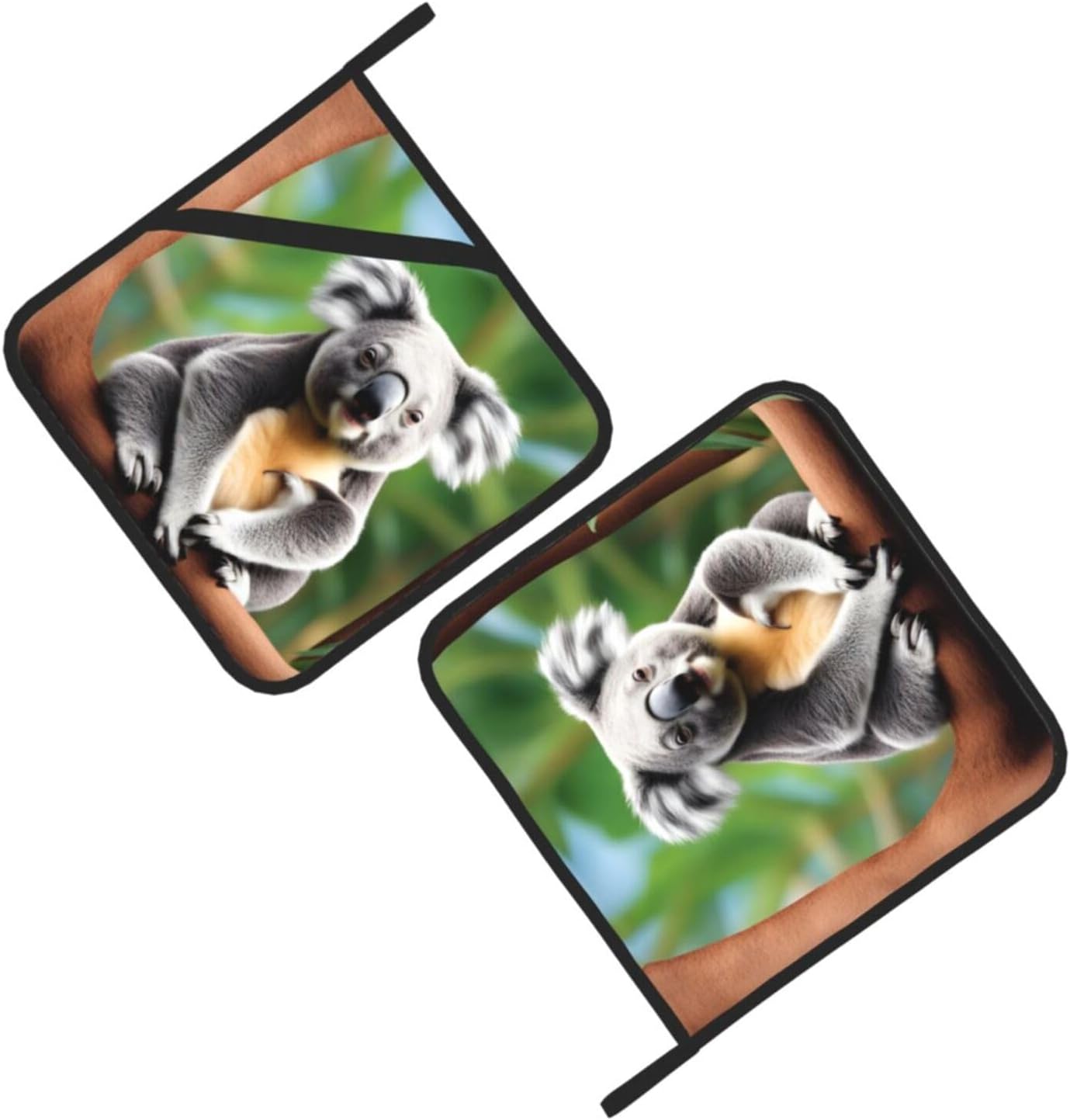 Funny Koalas Potholders BBQ Pot Holders Heat-Resistant with 2-Pack