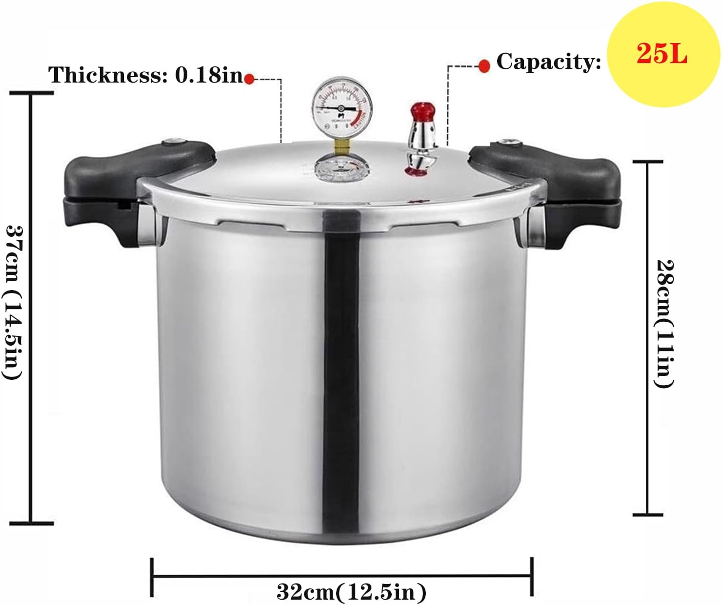 TSTQH25 Quart Pressure Canner Cooker for Cooking Preserving with Boiling Water Capability