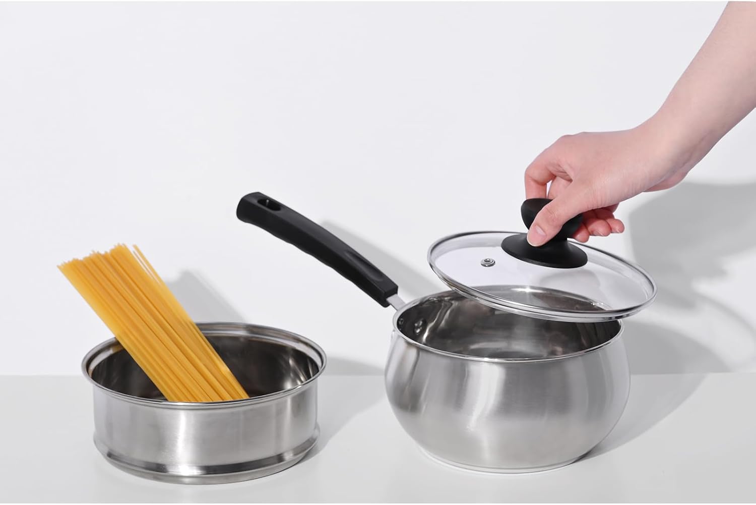 15QT Stainless Steel Saucepan with Steamer