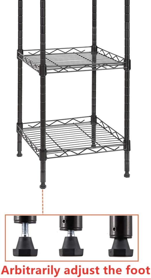 Strong HelperGIOTORENT 5-Tier Metal Shelf Black