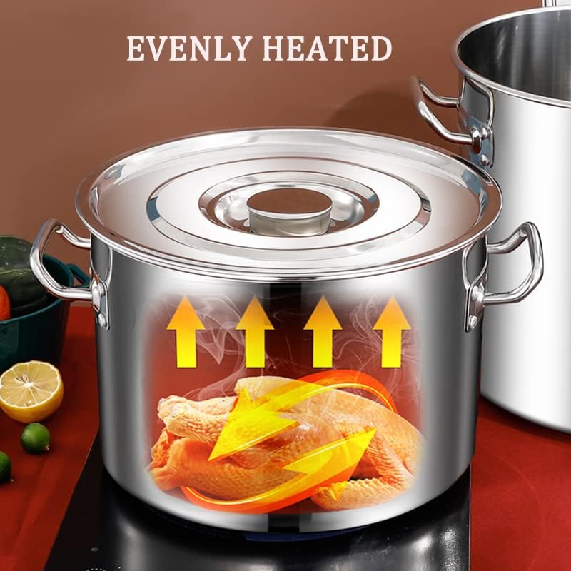 Stainless Steel Commercial Cooking Pot 63Qt