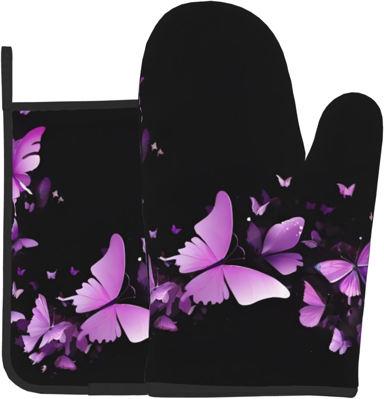 Unique printed Design Oven Mitt Pot Holder Set ThermalProof Durable by Quopvn
