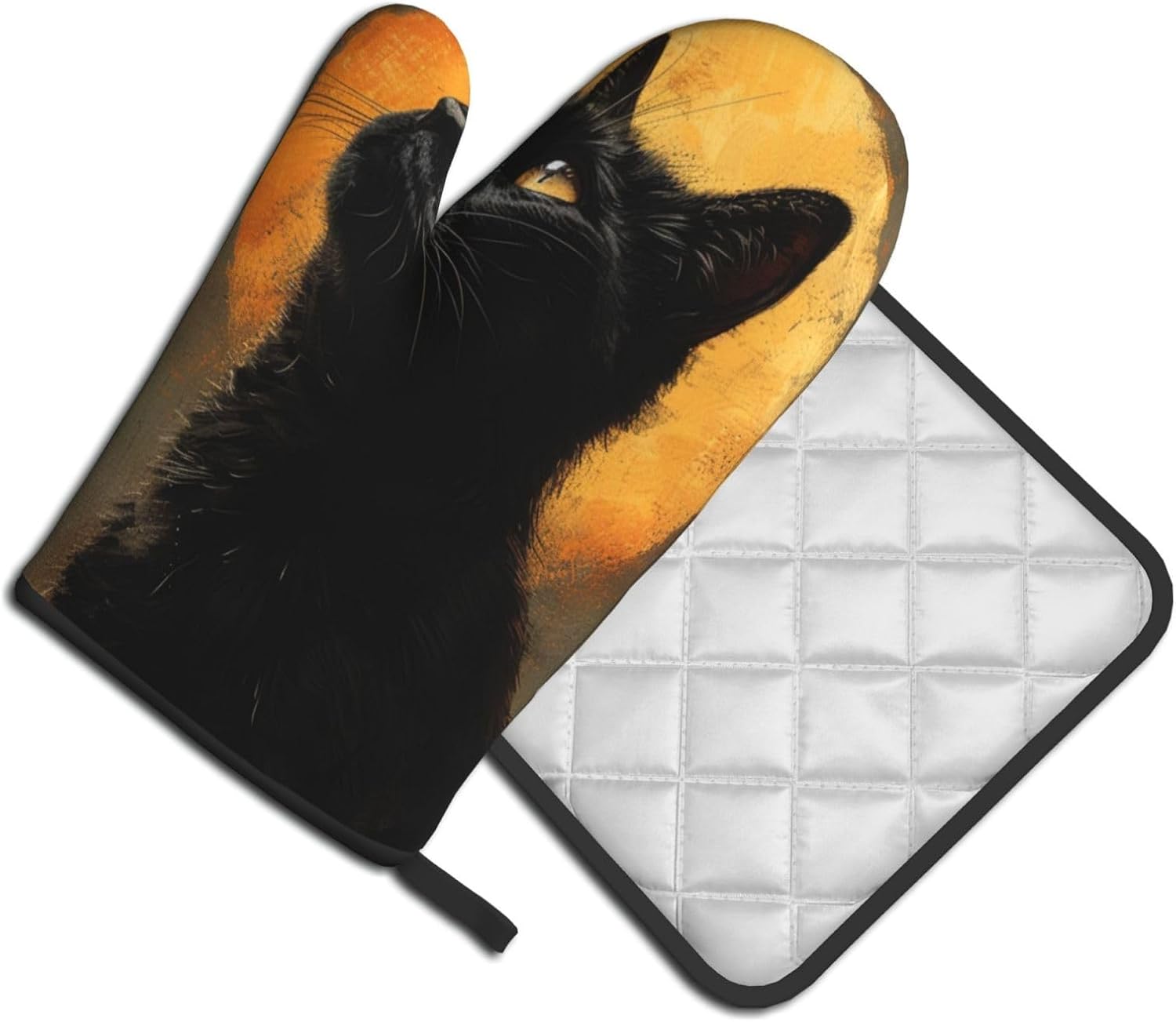 Haute Halloween Cat Oven Mitts Best Party Accessories