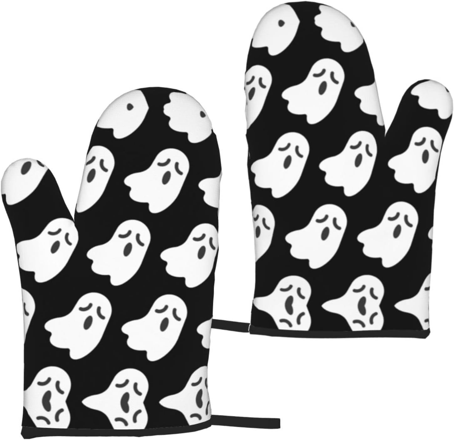 WURTON Halloween Ghost Heat Resistant Oven Mitts Set