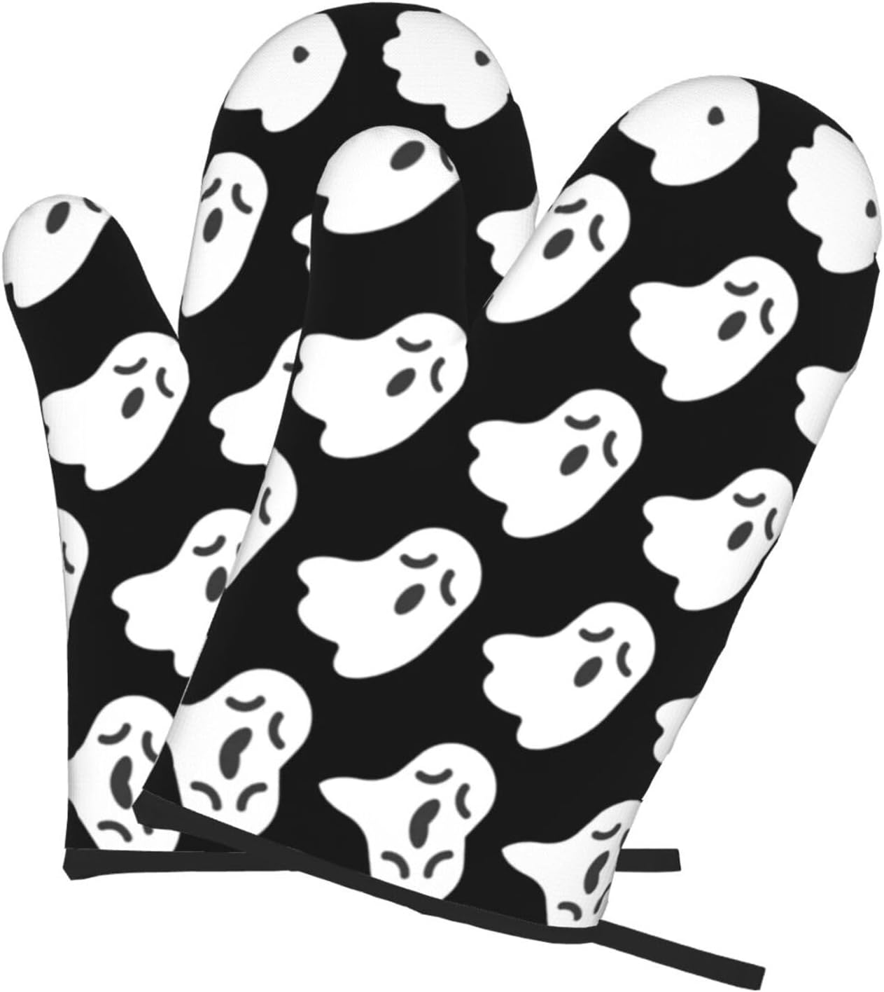WURTON Halloween Ghost Heat Resistant Oven Mitts Set