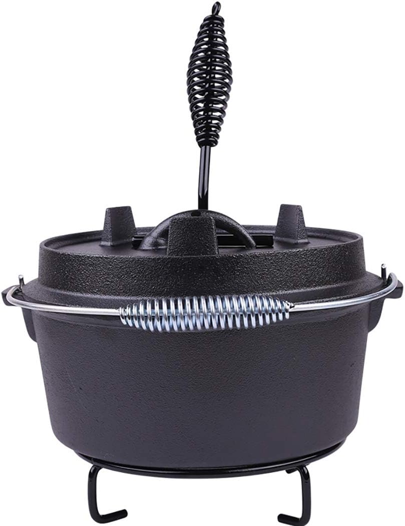 25CM Black Cast Iron Saucepan for Gas Stove