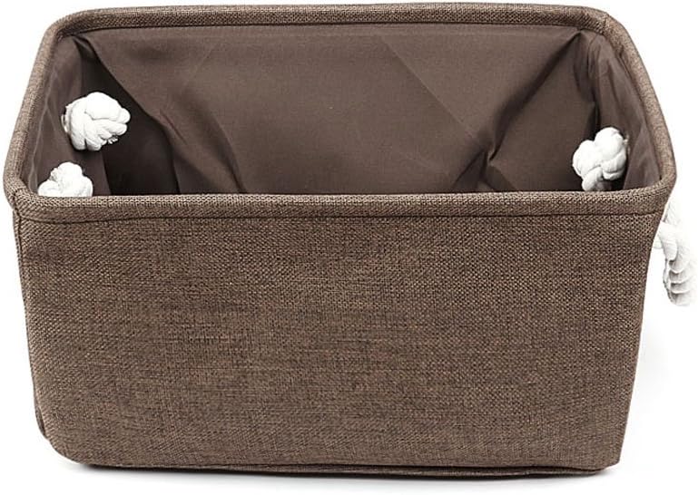 Collapsible Linen Organizer Basket with Dual Handles