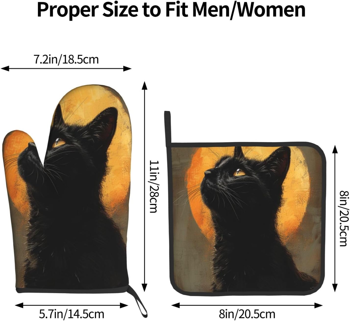 Haute Halloween Cat Oven Mitts Best Party Accessories