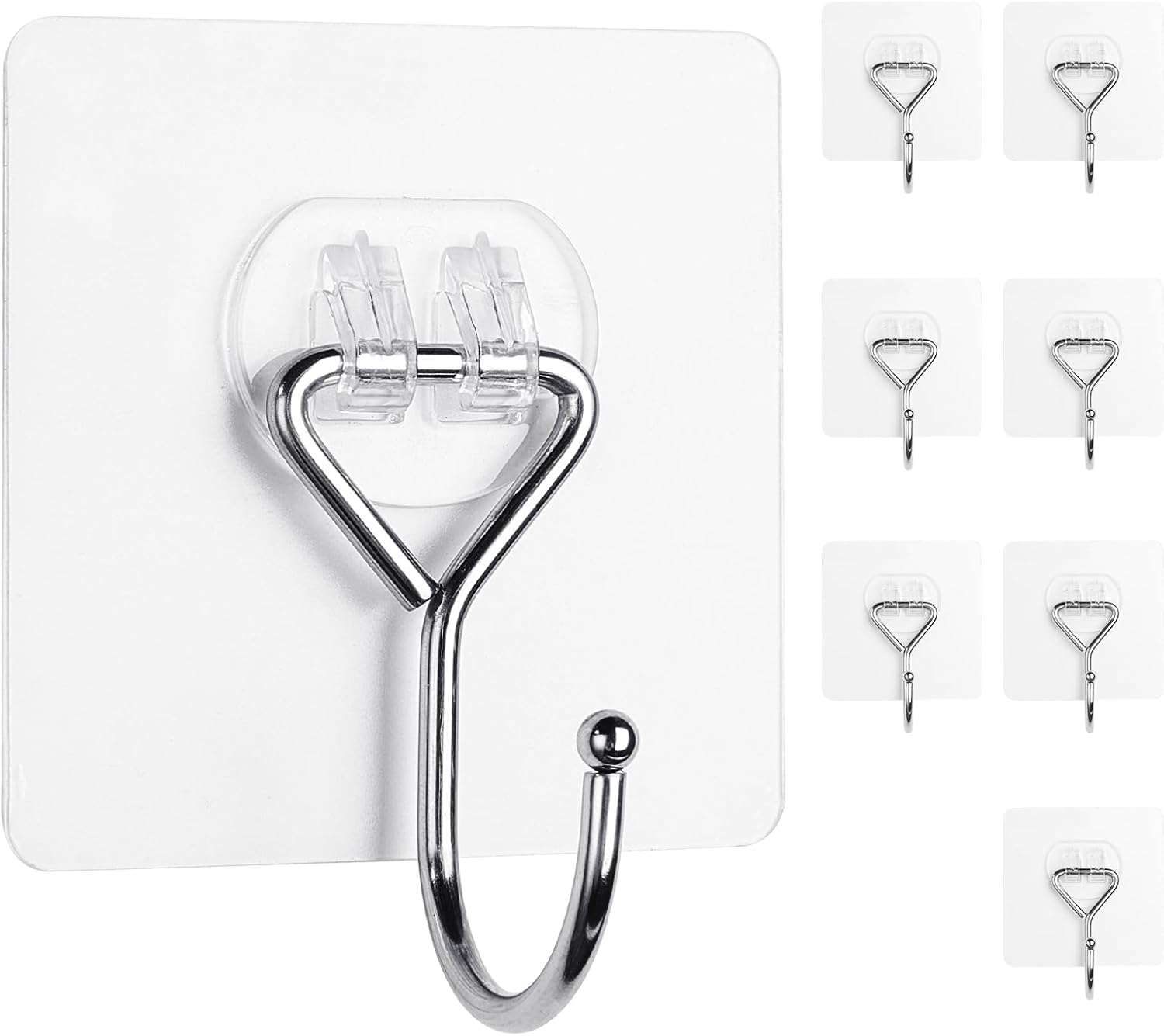 Heavy Duty Adhesive Hooks for Kitchen Bathroom Home