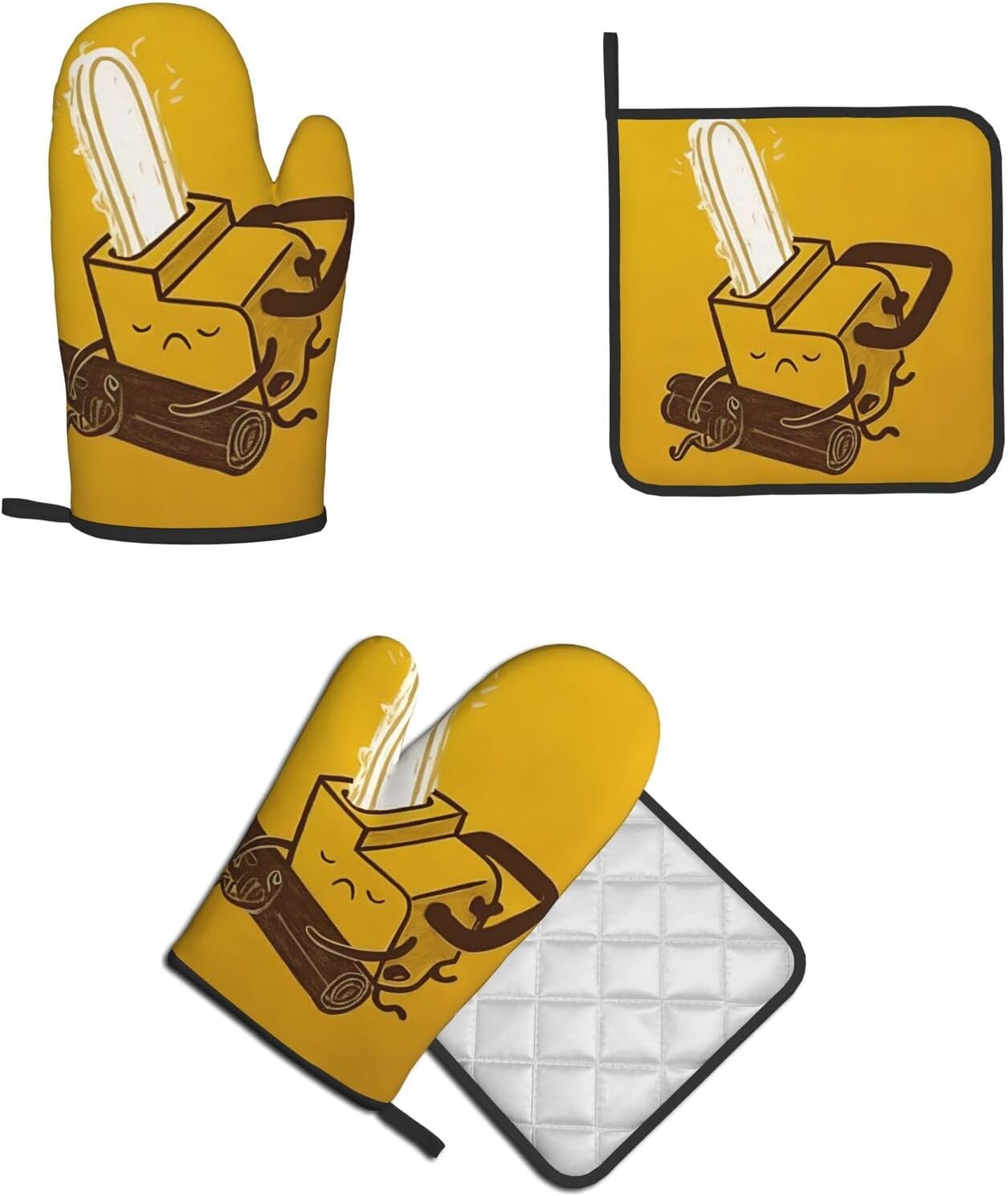 Cute and Adorable Chainsaw Crying Potholders and Oven Mitts