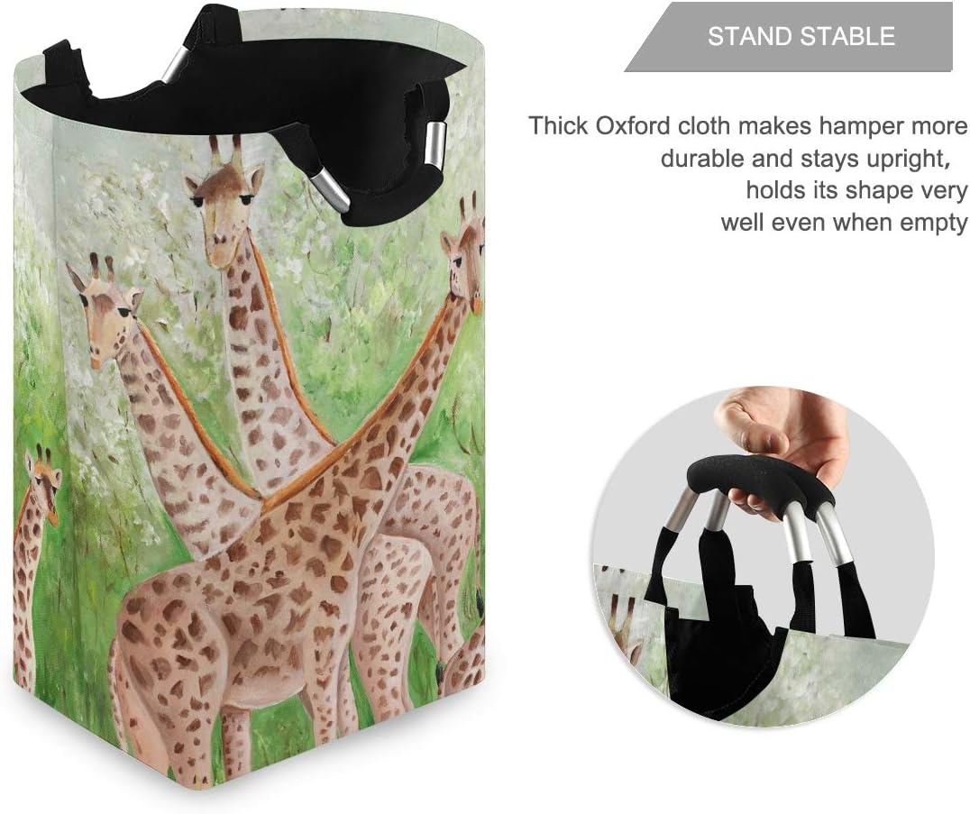 Collapsible Laundry Basket - MOYYO Beautiful Giraffes Design