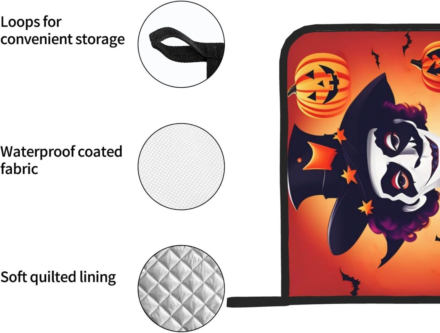 Happy Halloween Heat-Resistant Potholders Set