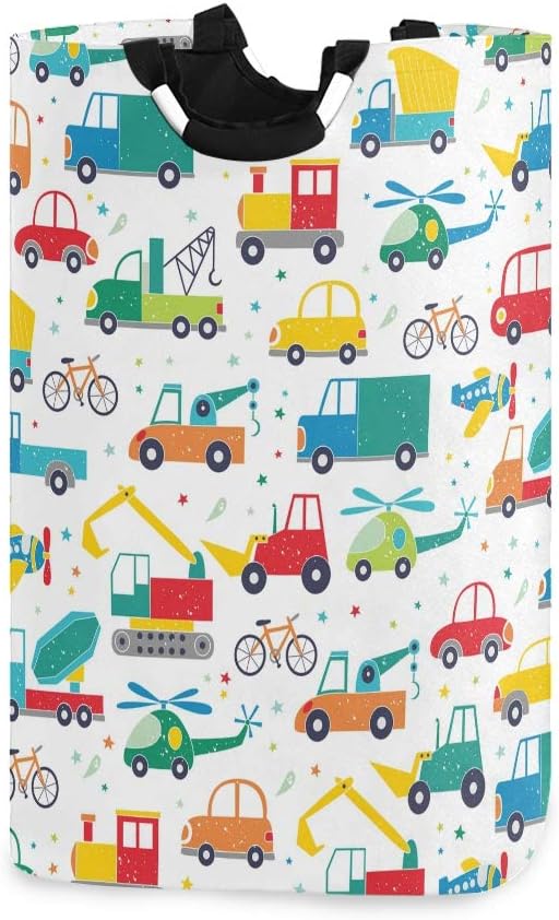 MOYYO Cute Transport Pattern Cars Laundry Basket