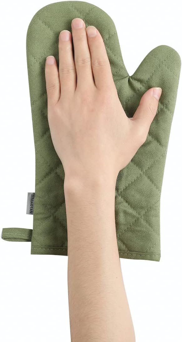 4 pc Oven Mitts and Pot Holders Set 500 Degree Heat Resistant