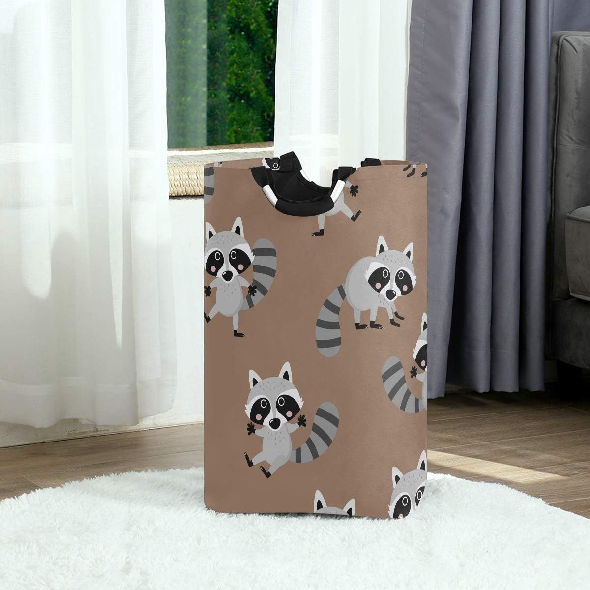 MOYYO Animal Cute Raccoon Laundry Basket - Durable Collapsible Organizer
