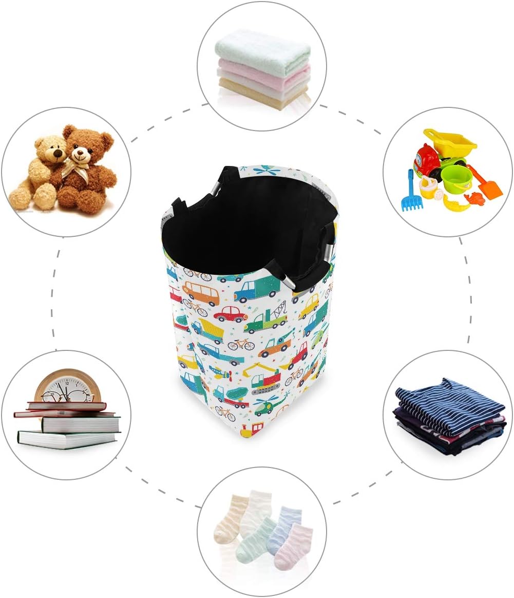 MOYYO Cute Transport Pattern Cars Laundry Basket
