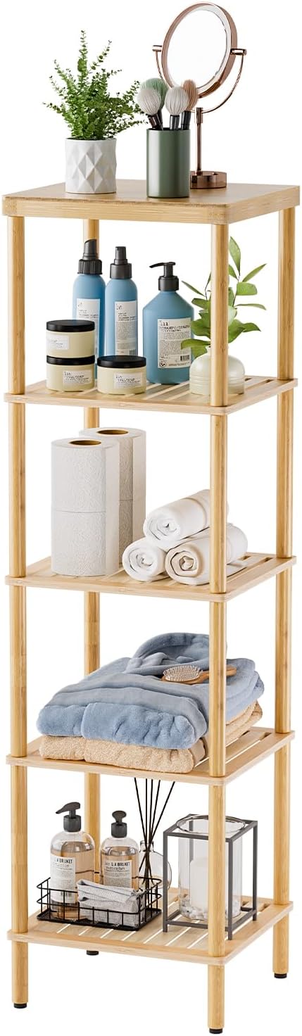 AmazerBath Eco-Friendly Bamboo Bathroom Shelf