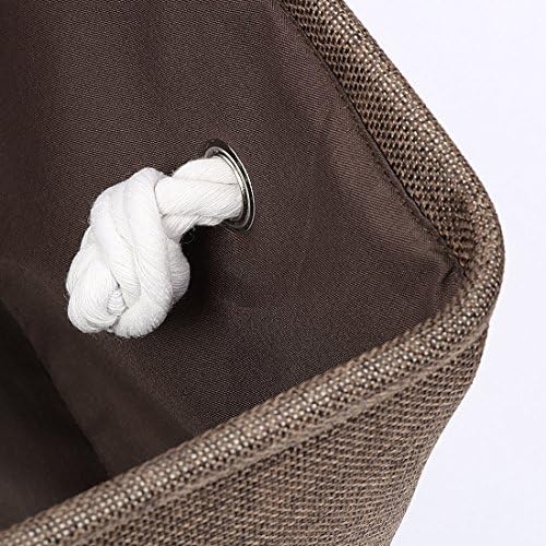 Collapsible Linen Organizer Basket with Dual Handles