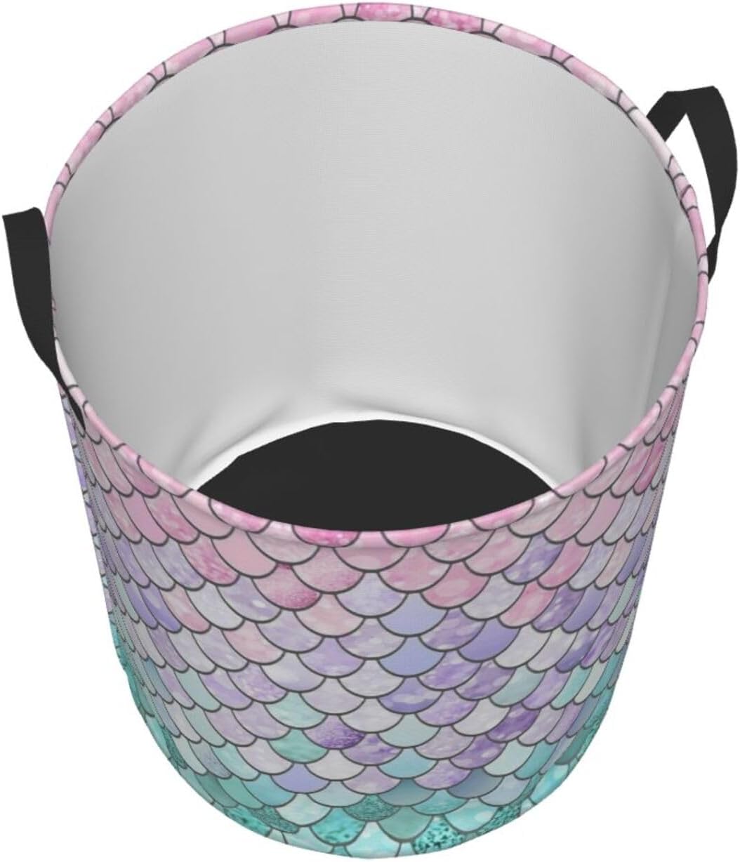 Mermaid Fish Scales Waterproof Laundry Hamper
